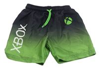 Čierno-tmavozelené plážové kraťasy s X-BOX PRIMARK