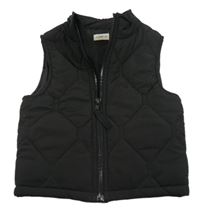 Čierna prešívaná šušťáková zateplená vesta F&F