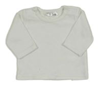 Biela zamatová mikina Ergee