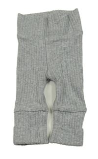 Šedé melírované žebrované tepláky HEMA