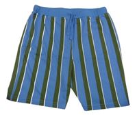 Modro-tmavokhaki-bílé pruhované kraťasy TCM