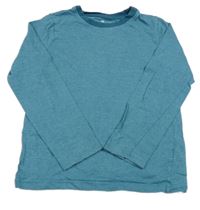 Petrolejové melírované tričko Tu