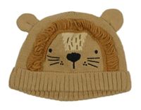 Béžová pletená čepice - lvíček Next