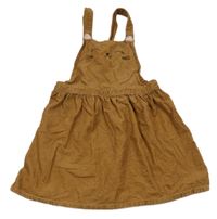 Hnědé manšestrové šaty s kočičím čumáčkem H&M