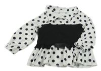 Bílo-černá puntíkatá halenka SHEIN