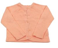 Korálový melírovaný rebrovaný pletený prepínaci sveter F&F