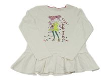 Bílá tunika s dívkou a nápisem z flitrů Kids