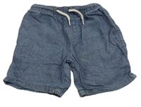 Modré ľahké rifľové kraťasy Next