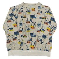 Smotanová mikina so stavebními stroji ALANA