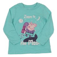 Pomněnkové pyžamové triko s Peppa Pig