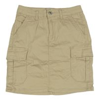 Béžová cargo rifľová sukňa GIRL VIVI