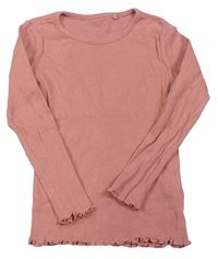 Ružové rebrované tričko George