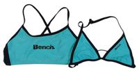 2x Modrá plavková podprsenka s logom Bench