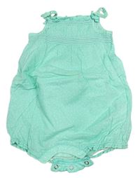 Tyrkysový bodkovaná ý ľahký kraťasový overal zn. H&M
