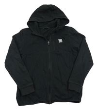 Čierna prepínaci mikina s nášivkou a kapucňou George