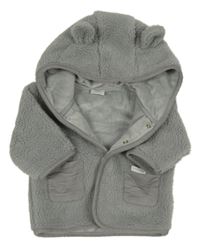 Sivá huňatá prepínaci mikina s kapucňou zn. Next