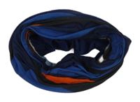 Modro-černo-oranžový vzorovaný multifunkční nákrčník