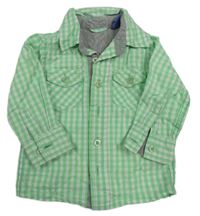 Zeleno-bílá kostkovaná košile Dopodopo