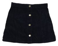 Tmavomodrá menšestrová prepínaci sukňa H&M