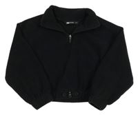 Čierna fleecová crop mikina F&F