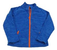 Modrá melírovaná fleecová prepínaci funkčná mikina Mountain Warehouse