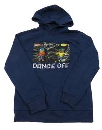 Tmavomodrá mikina s měnícím obrázkem a kapucí H&M