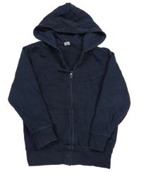 Tmavomodrá prepínaci mikina s kapucňou Tu