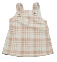 Ružovo-biele kockované fleecové šaty George