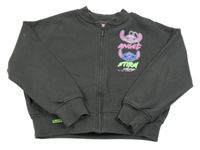 Antracitová prepínaci mikina so Stitchem a Angel Primark