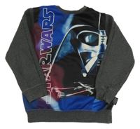 Tmavošedo-černá mikina s Darth Vaderem - Star Wars Matalan