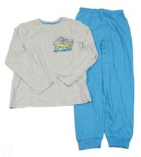 Šedo-modré pyžamo s ovladačem Primark