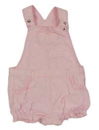 Růžové plátěné laclové kraťasy se srdcem C&A