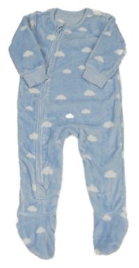 Svetlomodrý chlpatý overal s mraky Dunnes