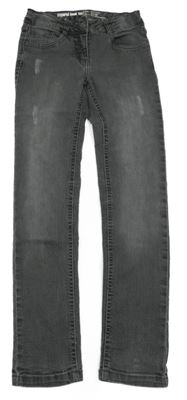 Tmavosivé skinny rifle s vyšúchaním Pepperts