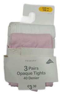 Nové - 2x silonky - bílé + růžové Primark