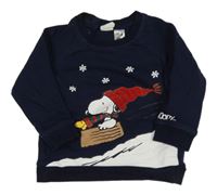 Tmavomodrá mikina so Snoopym H&M