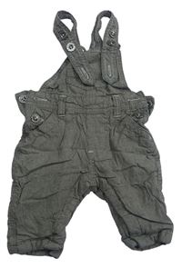 Hnedo-sivé vzorované podšité plátenné na traké nohavice zn. Next