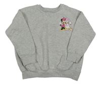 Sivá melírovaná mikina s Minnnie a Daisy George