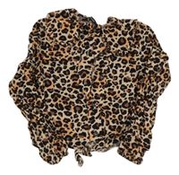 Béžovo-hnedá ľahká leopardí blúzka George