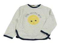 Sivá melírovaná mikina so slniečkom Obaibi