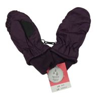 Nové - lilkové šusťákové zateplené palcové rukavice x-mail