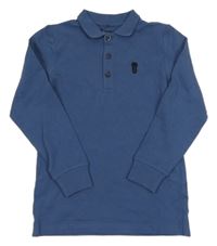 Tmavomodré polo triko Next