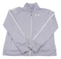 Lila sportovní funkční propínací mikina s logem Under Armour