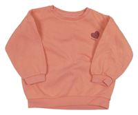 Marhuľová mikina so srdiečkom F&F