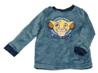 Modré plyšové pyžamové triko se Simbou Disney