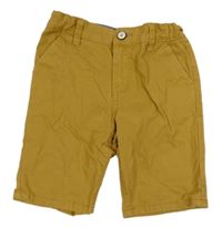 Medové plátěné chino kraťasy Denim Co.