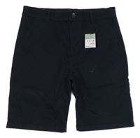 Nové - tmavomodré plátěné chino kraťasy Primark