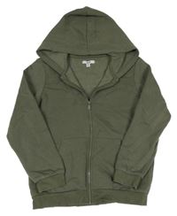 Khaki prepínaci mikina s kapucňou