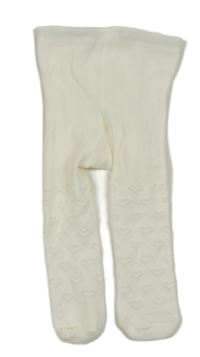 Smetanové punčocháče se srdíčky 