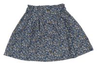 Tmavomodro-béžová vzorovaná ľahká menšestrová sukňa Name it